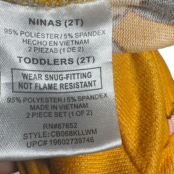 Kids 2T Care Bears Halloween Pajama Set Long Sleeve Orange - Picture 8 of 8